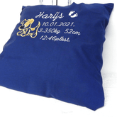 I's a boy Embroidered Pillow With Birth Stats